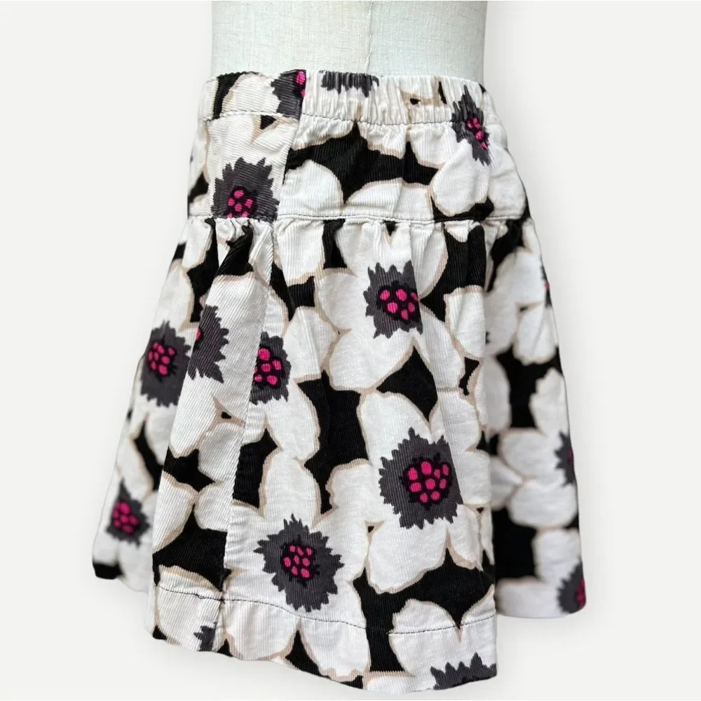 Genuine Kids from Oshkosh Girls Kids Cotton Floral Corduroy Mini Skirt. 4. 4T.